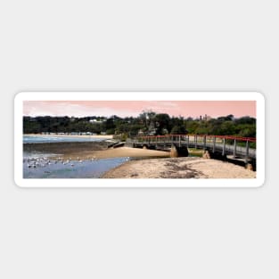 Beach and Bathing Boxes, Mornington Peninsula Sticker